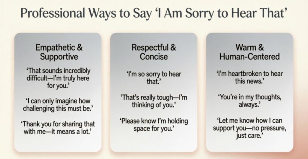 What Does “I Am Sorry to Hear That” Mean?